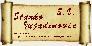 Stanko Vujadinović vizit kartica